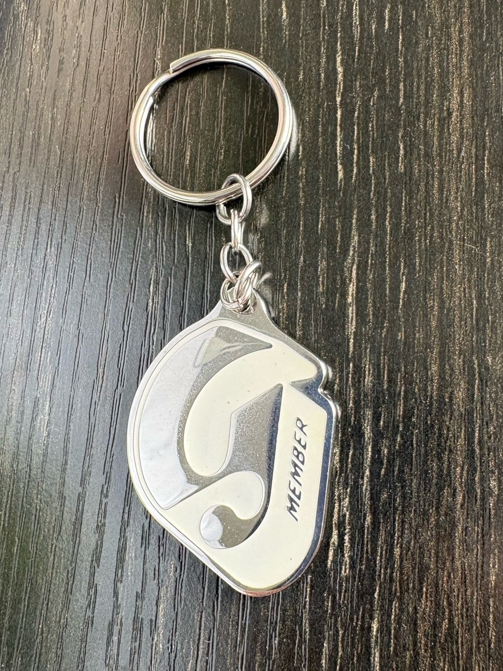Glossier Member Keychain G Charm Silver Tone Key Ring Limited Exclusive Gift